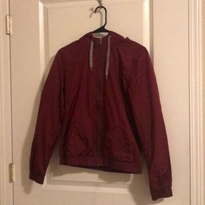Deep red wind breaker!